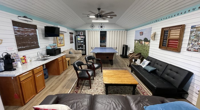 The lounge area at the Seafarers Center